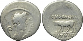 DIVUS JULIUS CAESAR (Died 44 BC). Denarius (40 BC). Rome. Q. Voconius Vitulus, moneyer.