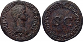 AGRIPPINA I (Died 33). Sestertius. Rome. Struck under CLAUDIUS (41-54).