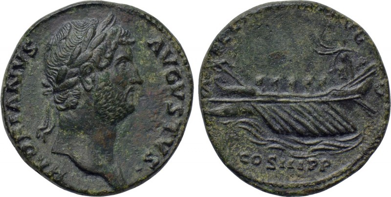 HADRIAN (117-138). Sestertius. Rome. 

Obv: HADRIANVS AVGVSTVS. 
Laureate hea...