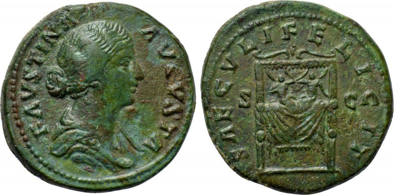 FAUSTINA II (Augusta, 147-175). As. Rome. 

Obv: FAVSTINA AVGVSTA. 
Draped bu...