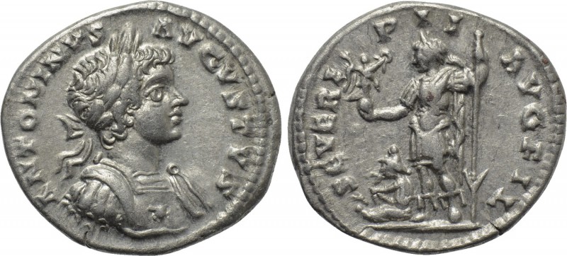 CARACALLA (198-217). Denarius. Rome. 

Obv: ANTONINVS AVGVSTVS. 
Laureate and...
