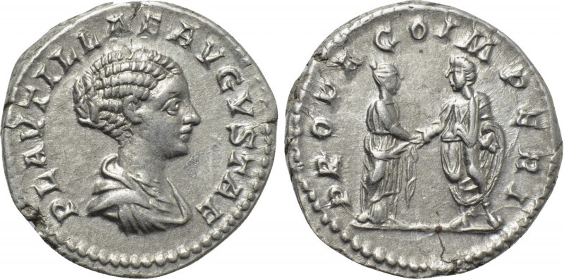 PLAUTILLA (Augusta, 202-205). Denarius. Rome. 

Obv: PLAVTILLAE AVGVSTAE. 
Dr...