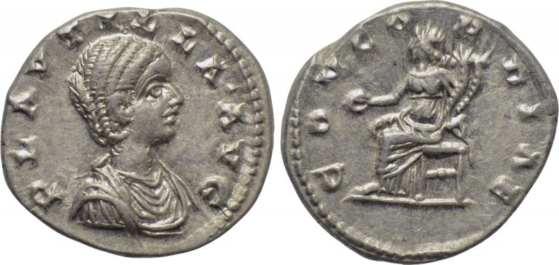 PLAUTILLA (Augusta, 202-205). Denarius. Laodicea. 

Obv: PLAVTILLA AVG. 
Drap...
