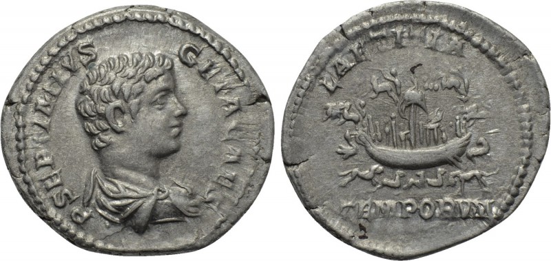 GETA (Caesar, 198-209). Denarius. Rome. 

Obv: P SEPTIMIVS GETA CAES. 
Barehe...