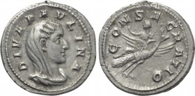 DIVA PAULINA (Died before 235). Denarius. Rome.
