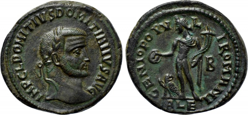 DOMITIUS DOMITIANUS (Usurper, 297-298). Follis. Alexandria. 

Obv: IMP C L DOM...
