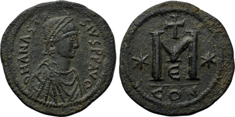 ANASTASIUS I (491-518). Follis. Constantinople. 

Obv: D N ANASTASIVS P P AVG....
