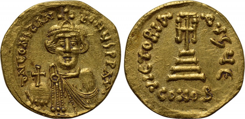 CONSTANS II (641-668). GOLD Solidus. Constantinople. 

Obv: δ N CONSTANTINЧS P...