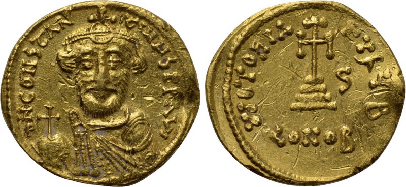 CONSTANS II (641-668). GOLD Solidus. Constantinople. Dated IY 6 (647/8). 

Obv...
