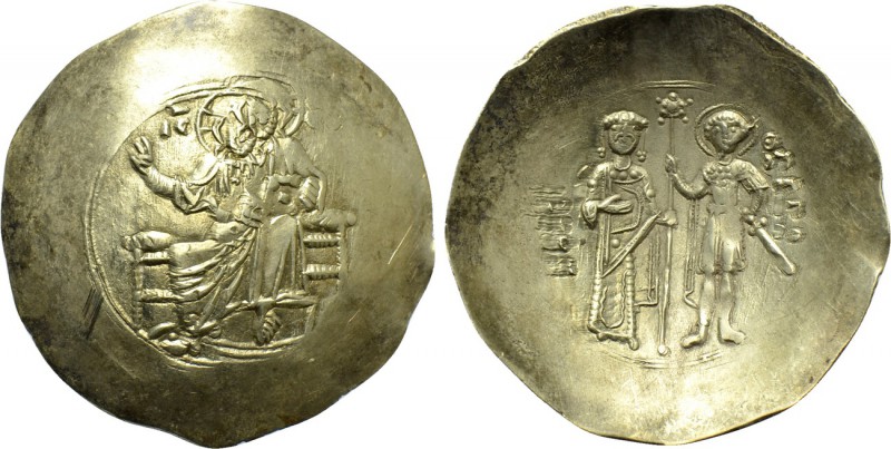 JOHN II COMNENUS (1118-1143). EL Aspron Trachy. Thessalonica. 

Obv: IC - XC. ...