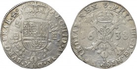 BELGIUM. Spanish Netherlands. Brabant. Philip IV of Spain (1621-1665). Patagon (1638). Anvers (Antwerp).