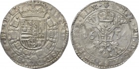 BELGIUM. Spanish Netherlands. Brabant. Philip IV of Spain (1621-1665). Patagon (1654). Anvers (Antwerp).