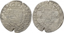 BELGIUM. Spanish Netherlands. Brabant. Philip IV of Spain (1621-1665). Patagon (1656). Brussels.