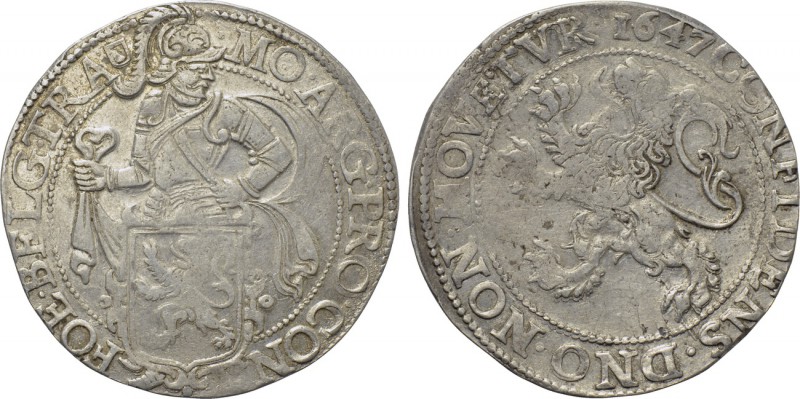 NETHERLANDS. Lion Dollar (1647). Utrecht. 

Obv: MO ARG PRO CONFOE BELG TRA. ...
