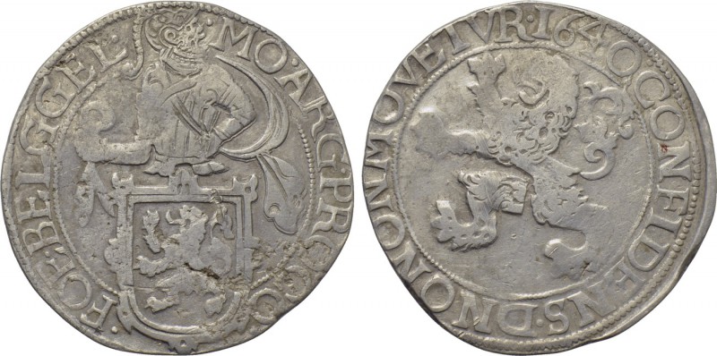 NETHERLANDS. Lion Dollar (1640). Gelderland. 

Obv: MO ARG PRO CO FOE BEL GEL....