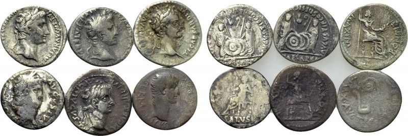 4 Coins of Augustus, Tiberius, Caligula and Nero. 

Obv: .
Rev: .

. 

Co...