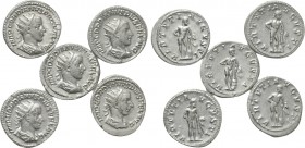 5 Antoniniani of Gordian III with Heracles Reverse.