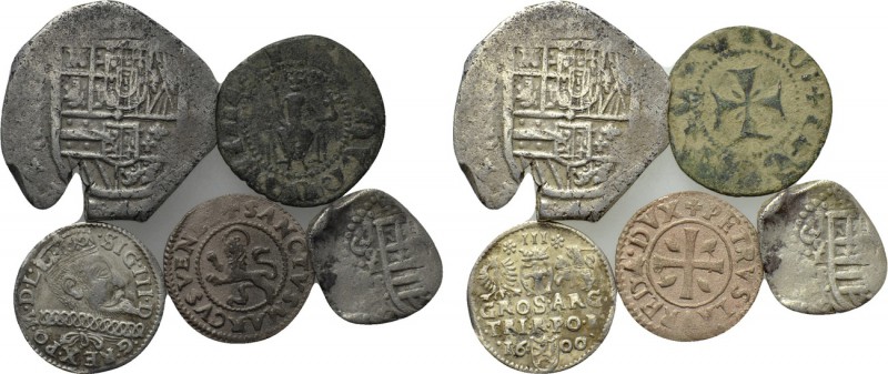 5 Medieval and Modern Coins. 

Obv: .
Rev: .

. 

Condition: See picture....