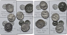 6 Ancient Coins; Roman Republic and Sicily.