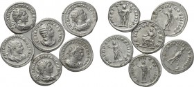 6 antoniniani of Caracalla and Julia Domna.
