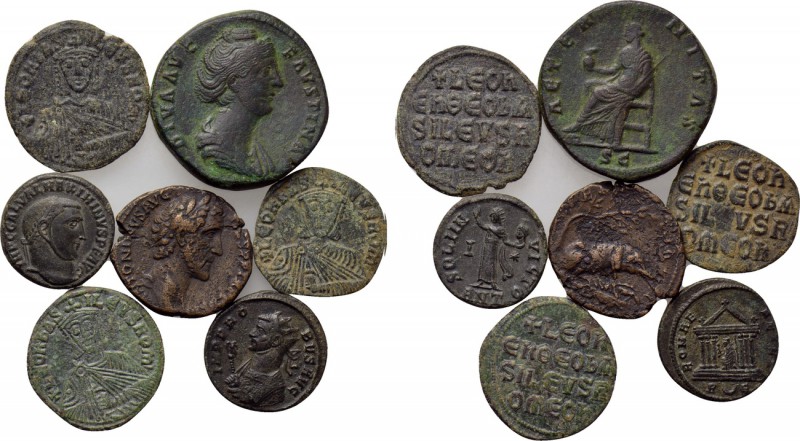 7 Roman and Byzantine Coins. 

Obv: .
Rev: .

. 

Condition: See picture....
