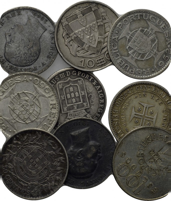 8 Portugese Coins. 

Obv: .
Rev: .

. 

Condition: See picture.

Weight...