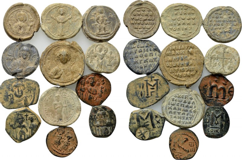 12 Byzantine Seals and Coins.

Obv: .
Rev: .

.

Condition: See picture....