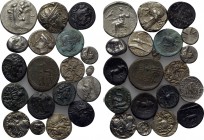19 Greek coins.