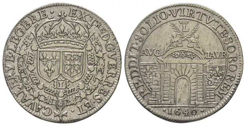 Jeton en argent, Extraordinaire des guerres, Cavallerie legère, 1640, AG 5.50 g....