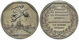 Jeton Octagonal, 1802, Chambre de Commerce de Rouen, AG poinçon Corne, 32 mm
PCGS MS61