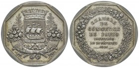 Jeton Octagonal, 1803, Chambre de Commerce de Paris, AG 32 mm, par Barre
Ref : Julius 1149
PCGS MS61