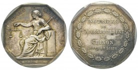Louis Philippe 1830-1848
Jeton Octagonal, ND, Notaires de Chinon, Indre et Loire AG 32 mm poinçon Corne
Ref : Lerouge 92
PCGS AU58