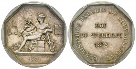 Jeton Octagonal, 1831, Commissaires experts du gouvernement, AG 32 mm par Domard poinçon Main
PCGS MS61
