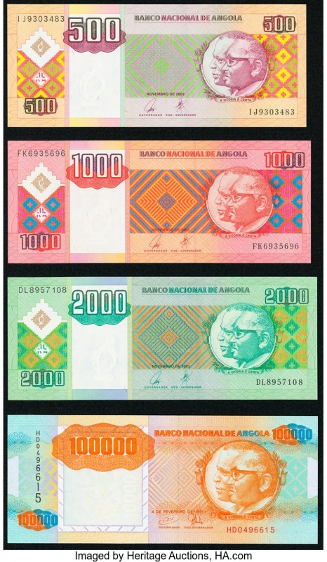 Angola Banco Nacional De Angola 100,000 Kwanzas 1991 (ND 1993) Pick 133a; 500; 1...