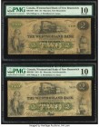 Canada Moncton, NB- Westmorland Bank of New Brunswick 2 Dollars 1.8.1861 Ch.# 800-12-04 Two Examples PMG Very Good 10. 

HID09801242017