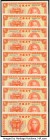 China Central Bank of China 1 Yüan 1936 Pick 211a S/M#C300-92, Ten Consecutive Examples About Uncirculated. 

HID09801242017