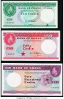 Ghana Bank of Ghana 10; 50; 100 Cedis ND (1965) Pick 7a; 8a; 9a Choice Crisp Uncirculated. 

HID09801242017