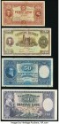 Lithuania Lietuvos Bankas 50; 100 Litu 1928 Pick 24a; 25a; 5 Litai 1929 Pick 26a; 20 Litai 1930 Pick 27a Fine or Better. 

HID09801242017
