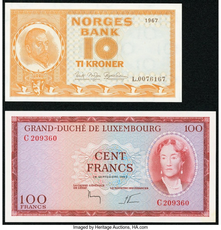 Luxembourg Grand-Duche de Luxembourg 100 Francs 1963 Pick 52a Choice Crisp Uncir...