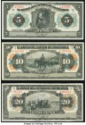 Mexico Banco del Estado de Chihuahua 5; 10; 20 Pesos 1913 Pick S132a; S133a; S134a Very Fine-Extremely Fine or Better. 

HID09801242017