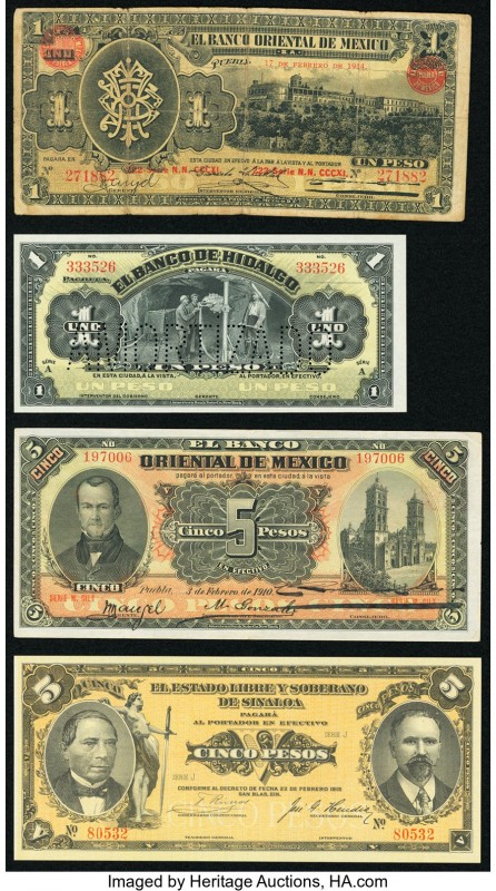 An Assortment of Private Bank Issues from Mexico. Very Good or Better. 

HID0980...