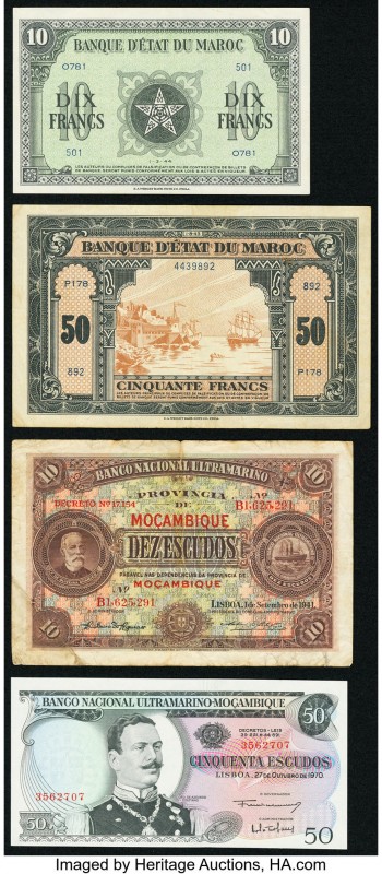 A Quartet of Earlier Issues from Morocco and Mozambique. Fine-Very Fine or Bette...