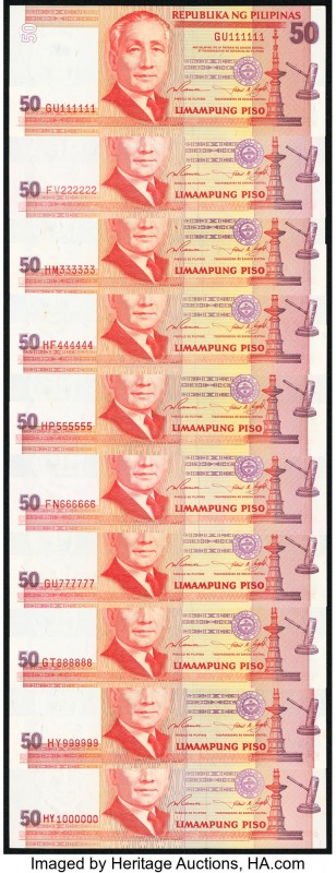 Solid Serial Number 111111 Through 999999 Philippines Philippine National Bank 5...
