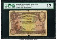 Sarawak Government of Sarawak 5 Dollars 1.7.1929 Pick 15 KNB21a PMG Fine 12. 

HID09801242017