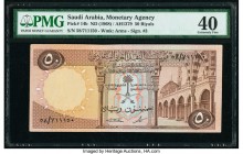Saudi Arabia Monetary Agency 50 Riyals ND (1968) / AH1379 Pick 14b PMG Extremely Fine 40. 

HID09801242017
