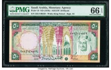 Saudi Arabia Monetary Agency 50 Riyals ND (1976) / AH1379 Pick 19 PMG Gem Uncirculated 66 EPQ. 

HID09801242017