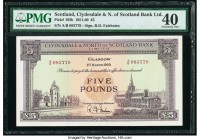 Scotland Clydesdale & North of Scotland Bank Ltd. 5 Pounds 1.3.1960 Pick 192b PMG Extremely Fine 40. 

HID09801242017