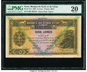 Syria Banque de Syrie et du Liban 5 Livres 1.9.1939 Pick 41d PMG Very Fine 20. Rust.

HID09801242017