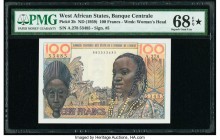West African States Banque Centrale des Etats de L'Afrique de L'Ouest 100 Francs ND (1959) Pick 2b PMG Superb Gem Unc 68 EPQ S. 

HID09801242017