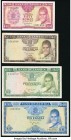 Zambia Bank of Zambia 50 Ngwee; 1; 2; 10 Kwacha ND (1968) Pick 4a; 5a; 6a; 7a Fine or Better. 

HID09801242017